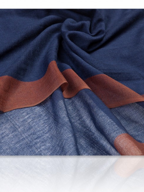 Палантин Унисекс W-BORDE/NAVY.MARON